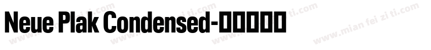 Neue Plak Condensed字体转换